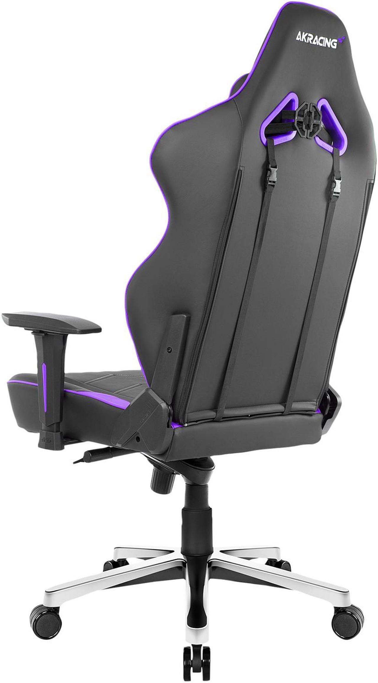 Alt view image 7 of 8 - AKRacing Master Series MAX PU Leather Gaming Chair, 4D Adjustable Armrests, 180 Degrees Recline - Black/Indigo (AK-MAX-BK/IN)