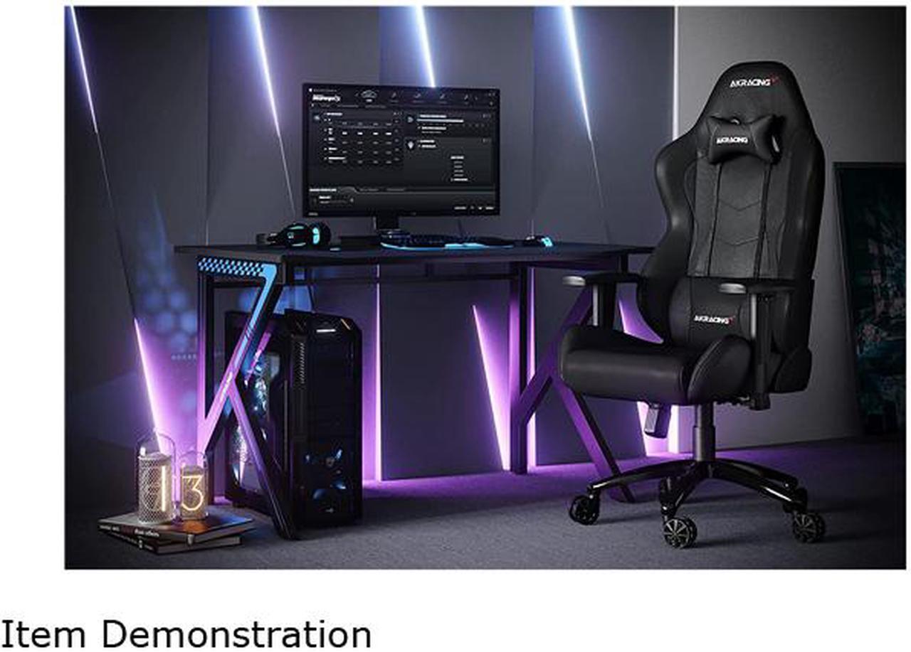 Alt view image 9 of 9 - AKRACING AK-NITRO-CB-ST Nitro Gaming Chair Carbon Black Stylish Design Enhanced Ergonomics