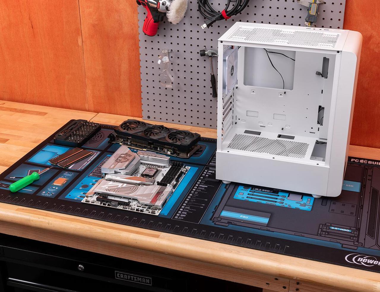 Alt view image 9 of 11 - Newegg PC Builder Mat, XXL 24" x 48" Work and Assembly Surface Mouse Pad for PC Building (NEMAT001)