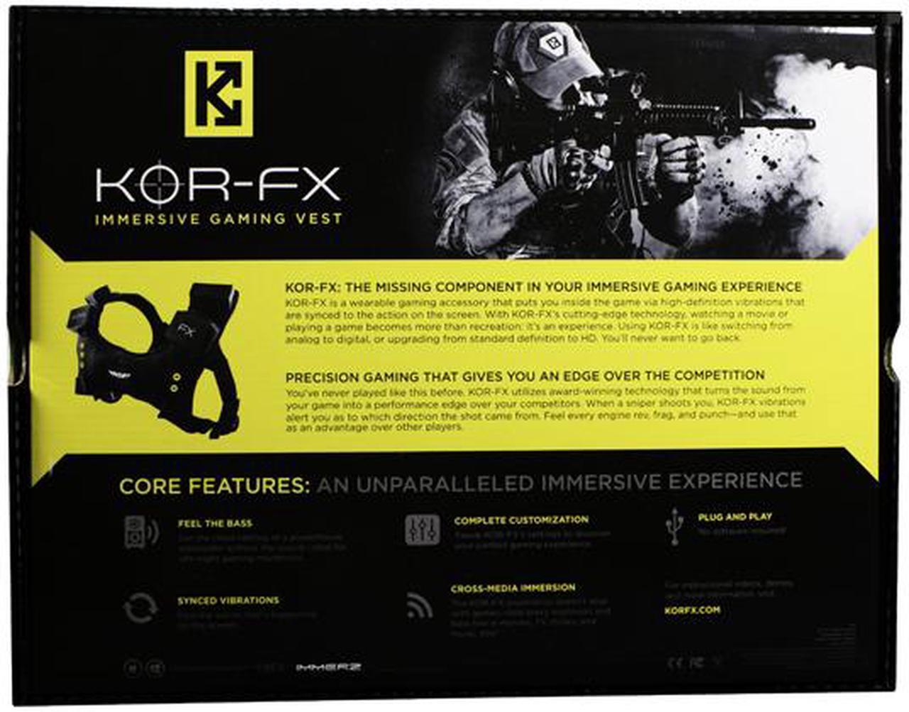 Alt view image 7 of 8 - KOR-FX Gaming Vest & Optical Adapter for (PS4, Xbox One, PC Sound Card)