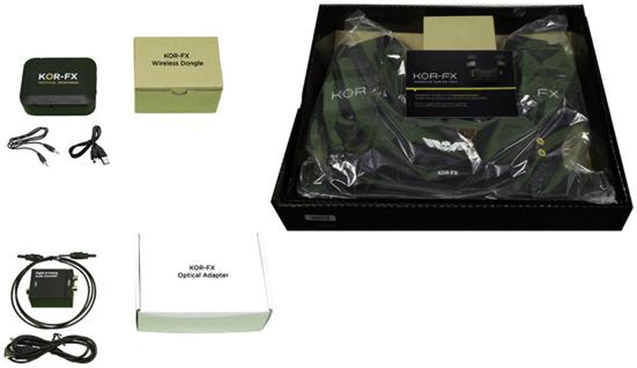 Alt view image 5 of 8 - KOR-FX Gaming Vest & Optical Adapter for (PS4, Xbox One, PC Sound Card)