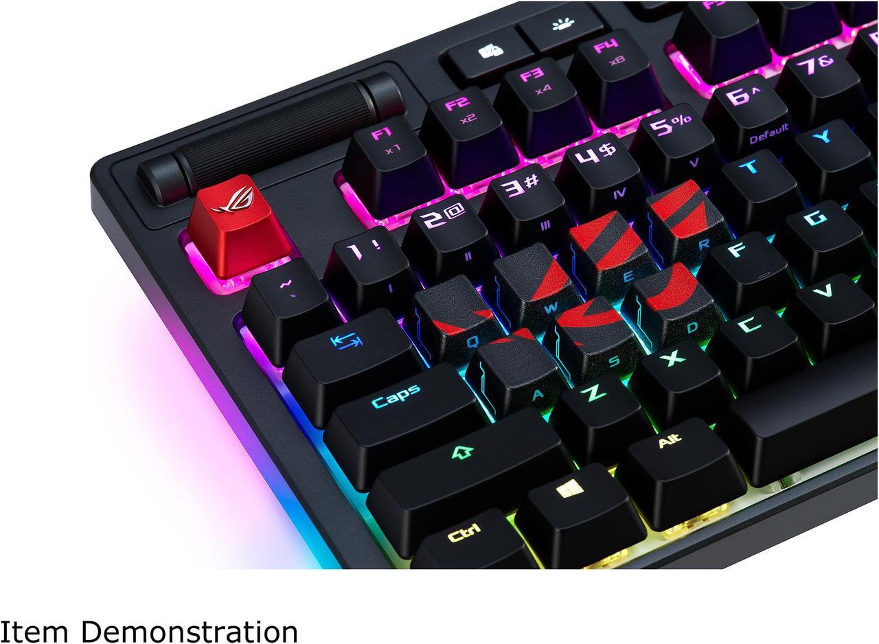 Alt view image 3 of 7 - ASUS ROG Gaming Keycap Set - Textured Side-Lit Design for FPS & MOBA Gaming | Accurate Keypress with Strong Grip | Compatible with Cherry MX Switches | Includes Keycap-Puller Tool for Easy Installatio