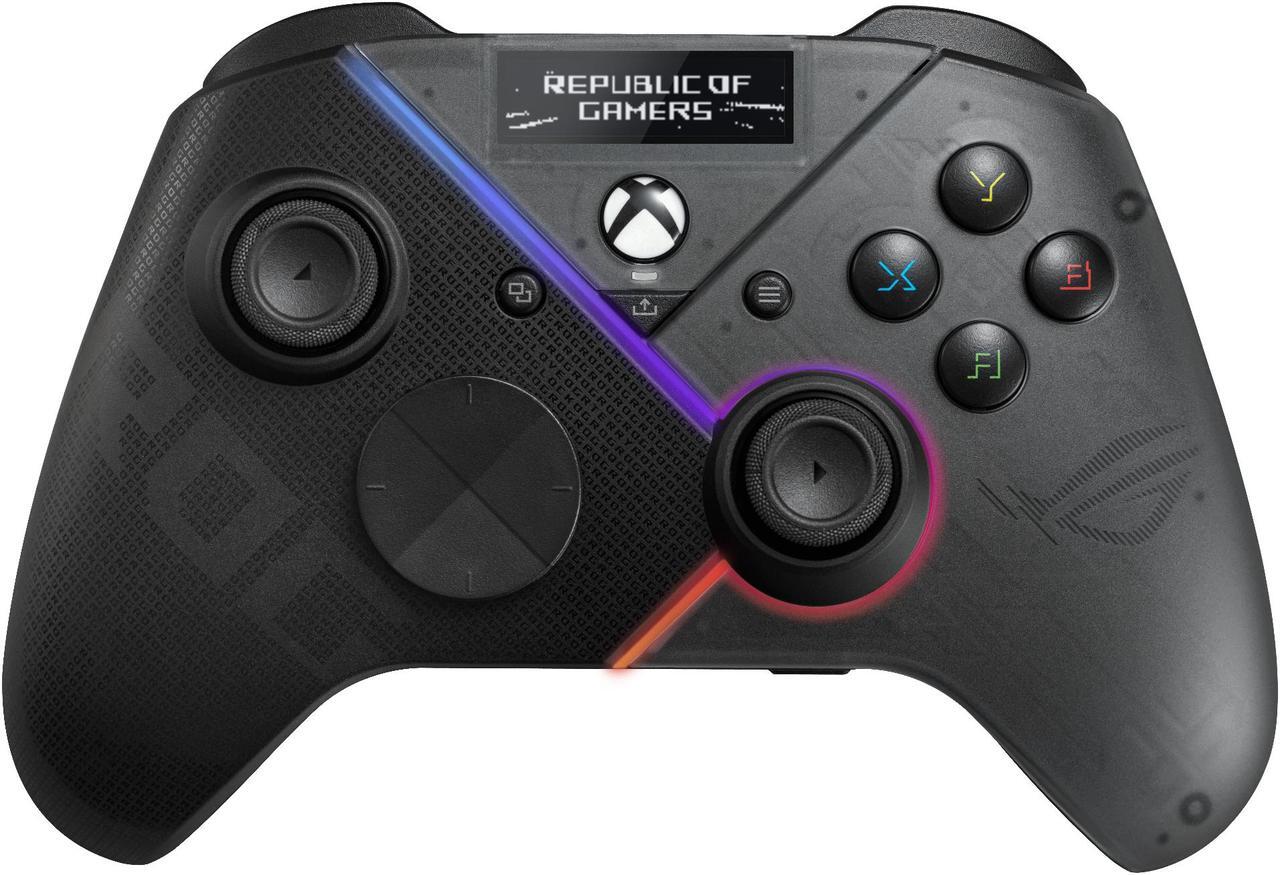 Alt view image 3 of 17 - ASUS ROG Raikiri Pro gaming controller, OLED display, tri-mode connectivity, remappable buttons&triggers, 4 rear buttons, step&linear triggers, adjustable joystick sensitivity, 3.5mm jack, PC and Xbox