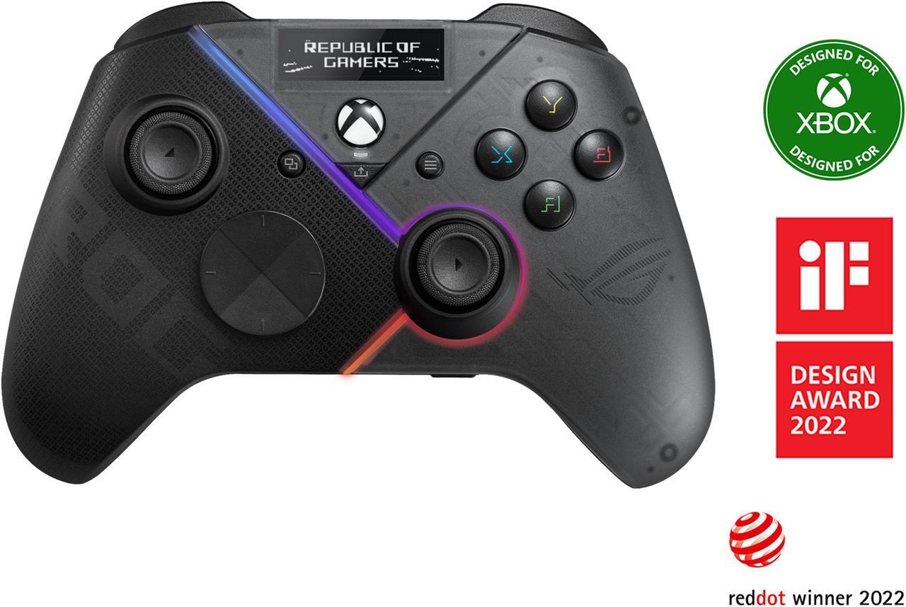 Alt view image 2 of 17 - ASUS ROG Raikiri Pro gaming controller, OLED display, tri-mode connectivity, remappable buttons&triggers, 4 rear buttons, step&linear triggers, adjustable joystick sensitivity, 3.5mm jack, PC and Xbox