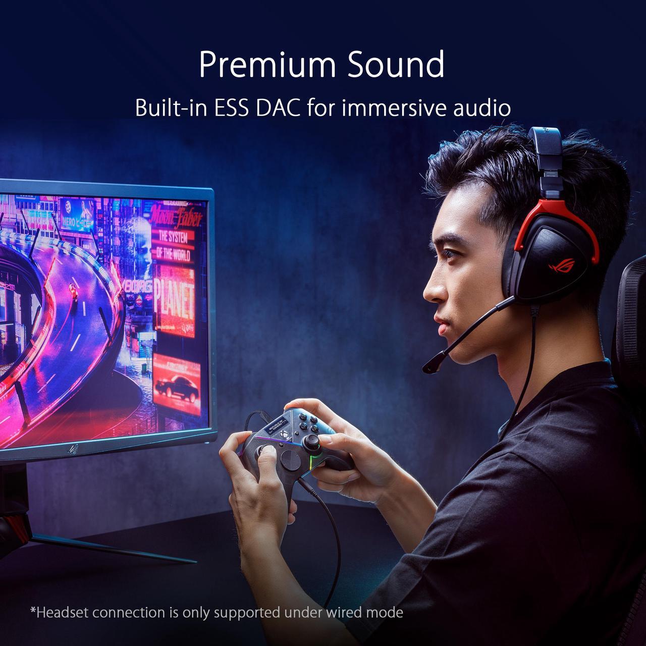 Alt view image 16 of 17 - ASUS ROG Raikiri Pro gaming controller, OLED display, tri-mode connectivity, remappable buttons&triggers, 4 rear buttons, step&linear triggers, adjustable joystick sensitivity, 3.5mm jack, PC and Xbox