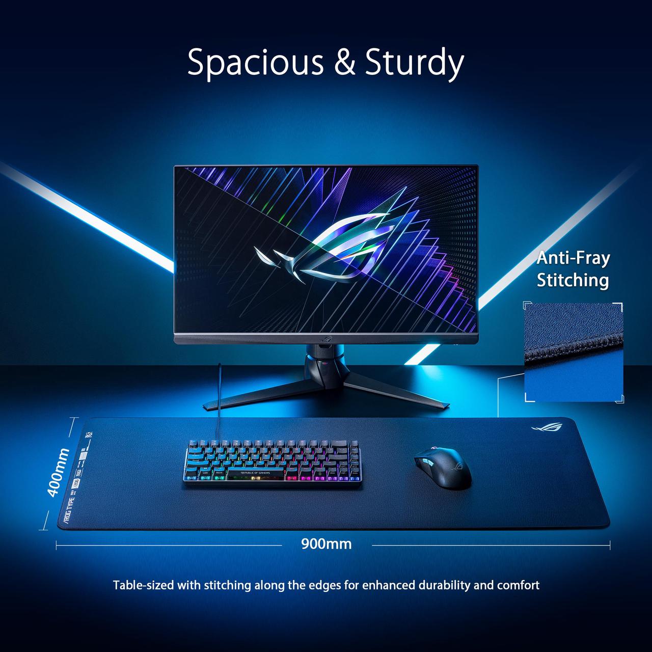 Alt view image 5 of 11 - ASUS ROG Hone Ace XXL Gaming Mouse Pad, High-density memory foam base, Hybrid Cloth Material, 400 x 900 x 3 mm, Esports & FPS Gaming, Black
