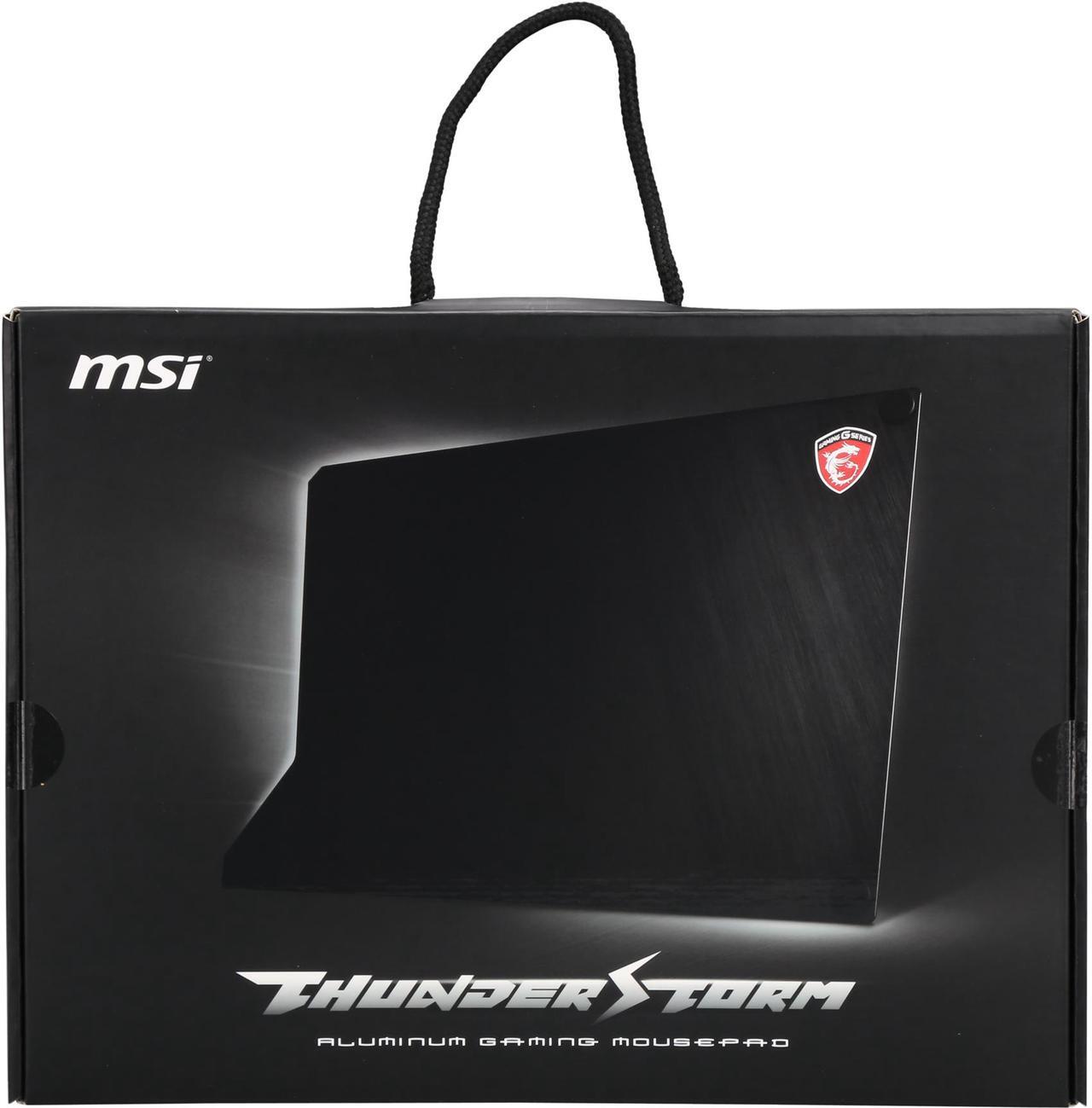 Alt view image 5 of 5 - MSI Thunderstorm Aluminum Gaming Mousepad