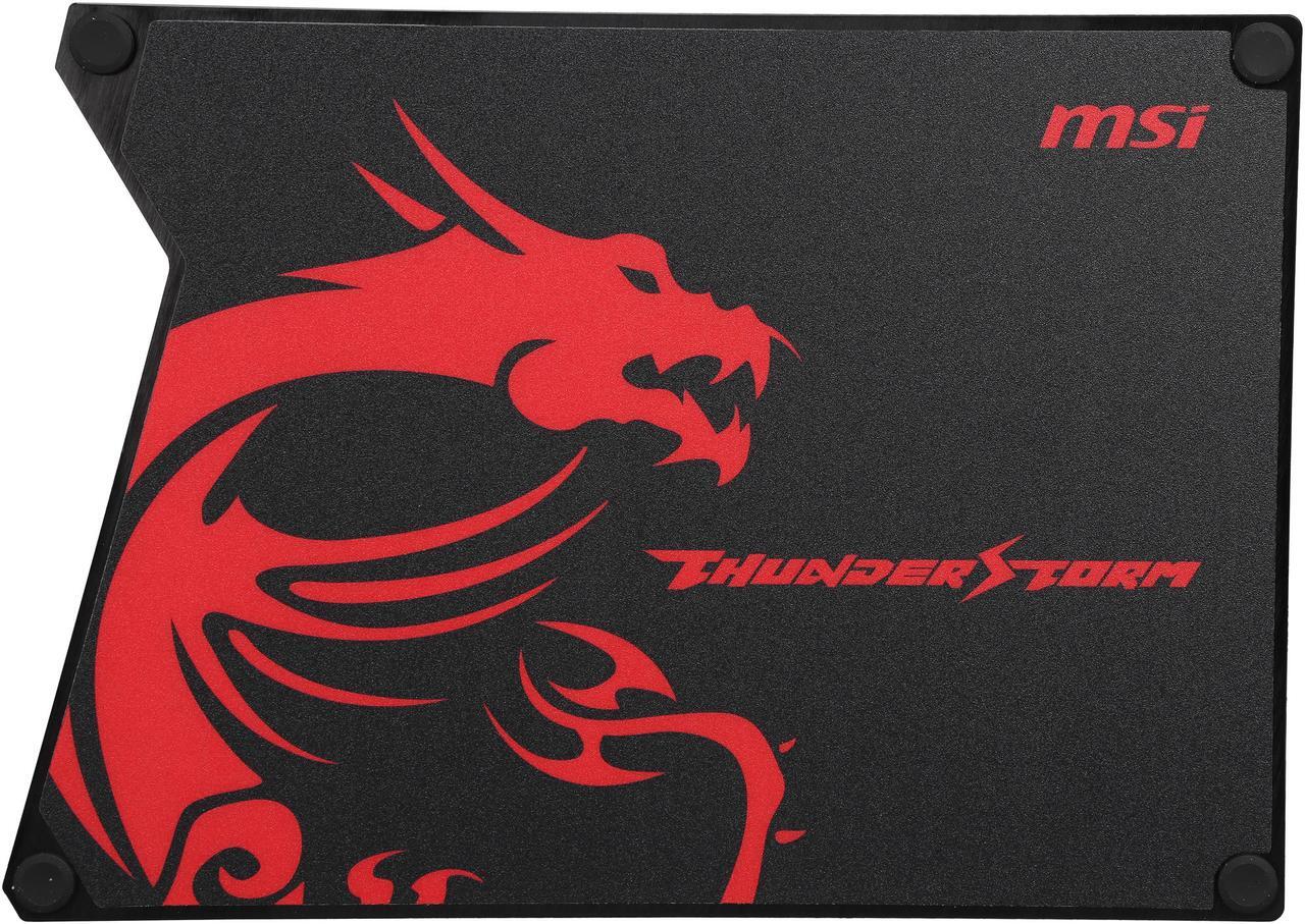 Alt view image 2 of 5 - MSI Thunderstorm Aluminum Gaming Mousepad