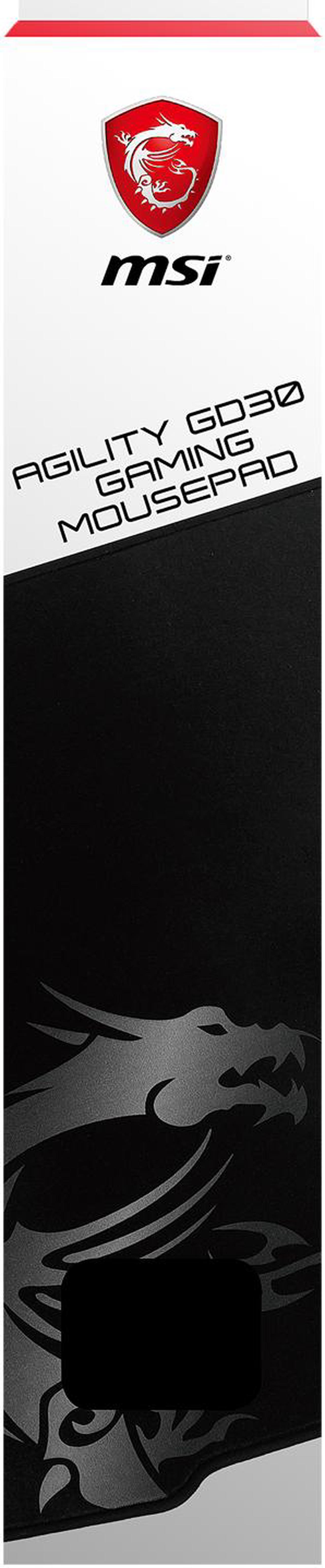 Alt view image 8 of 8 - MSI Ultra-Smooth Low-Friction Textile Surface Natural Rubber Base Extra Soft Comfortable Touch Anti-Slip Gaming Mouse Pad (Agility GD30)