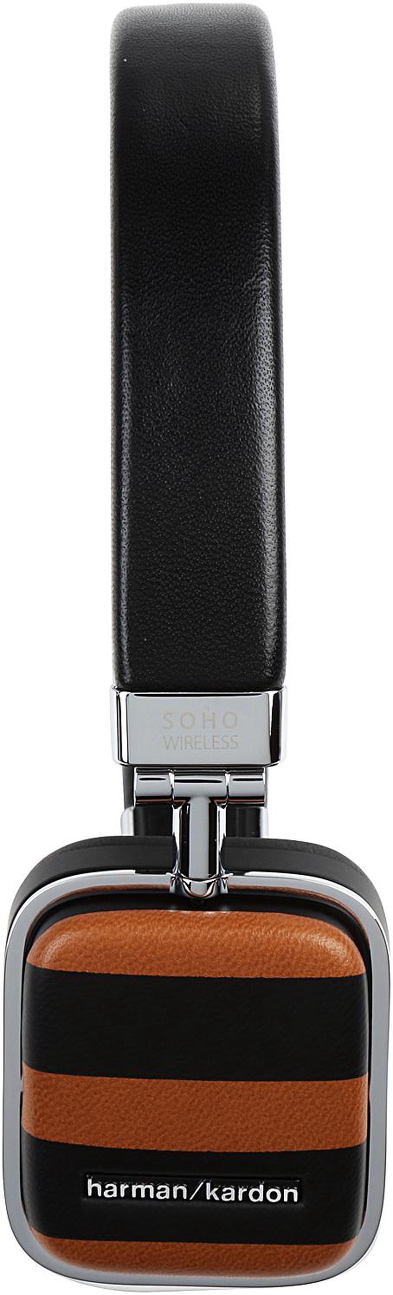 Alt view image 3 of 7 - Harman Kardon Soho Wireless COACH Limited Edition Bluetooth Wireless On-Ear Headphones - Brown/Black