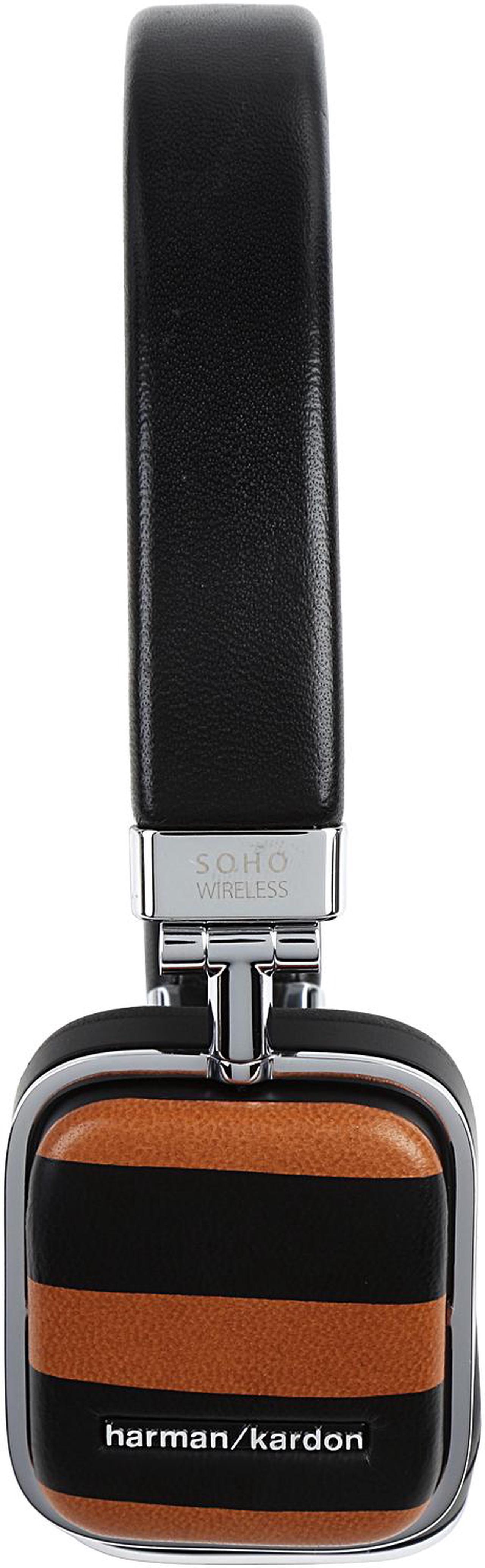 Alt view image 5 of 7 - Harman Kardon Soho Wireless COACH Limited Edition Bluetooth Wireless On-Ear Headphones - Brown/Black
