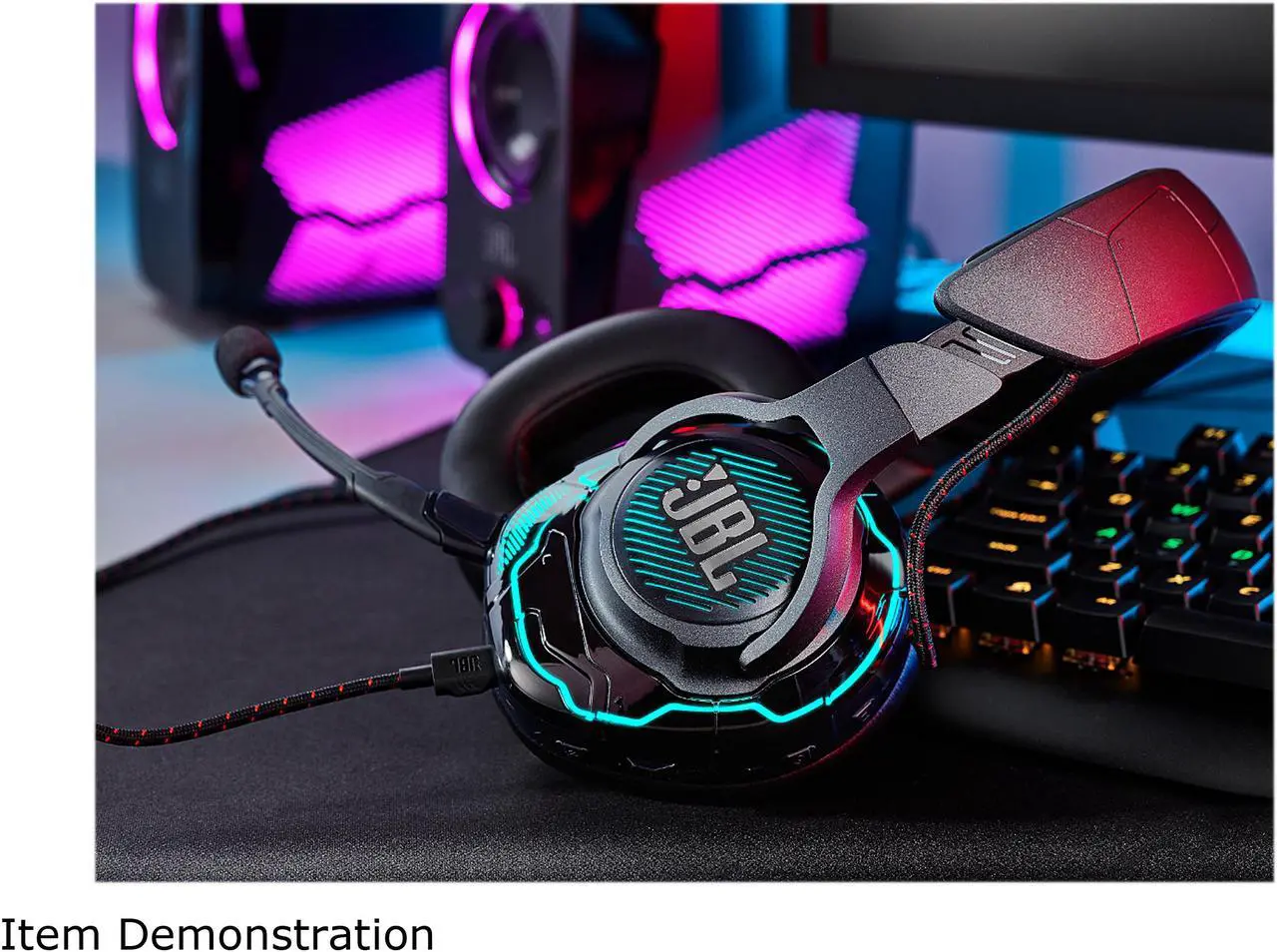 Alt view image 7 of 8 - JBL QUANTUM ONE USB Connector Circumaural Professional Gaming Headset