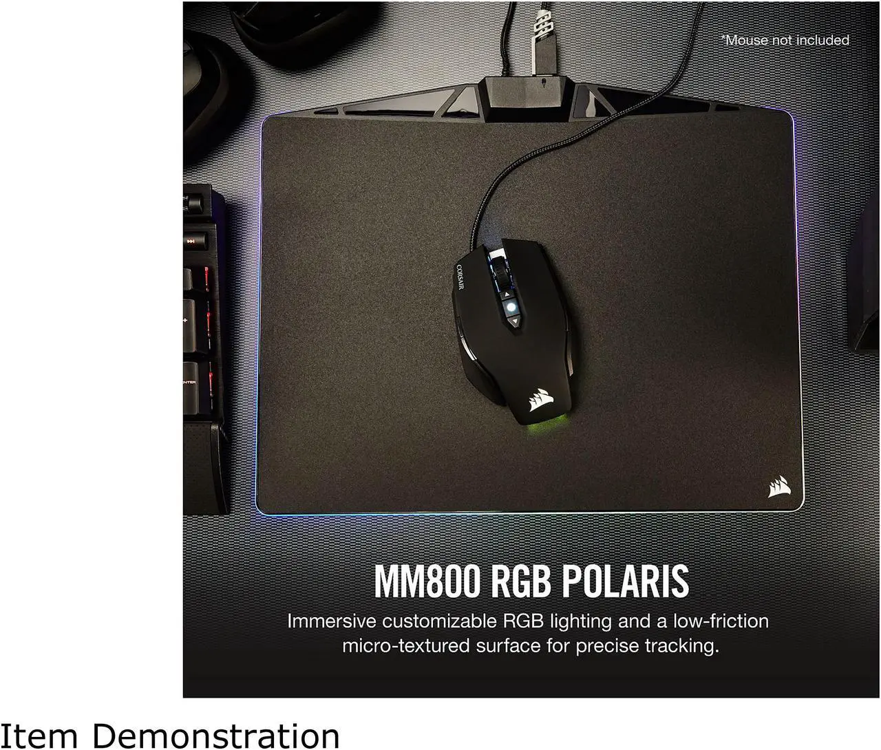 Alt view image 2 of 20 - Corsair Gaming MM800 RGB Polaris Mouse Pad