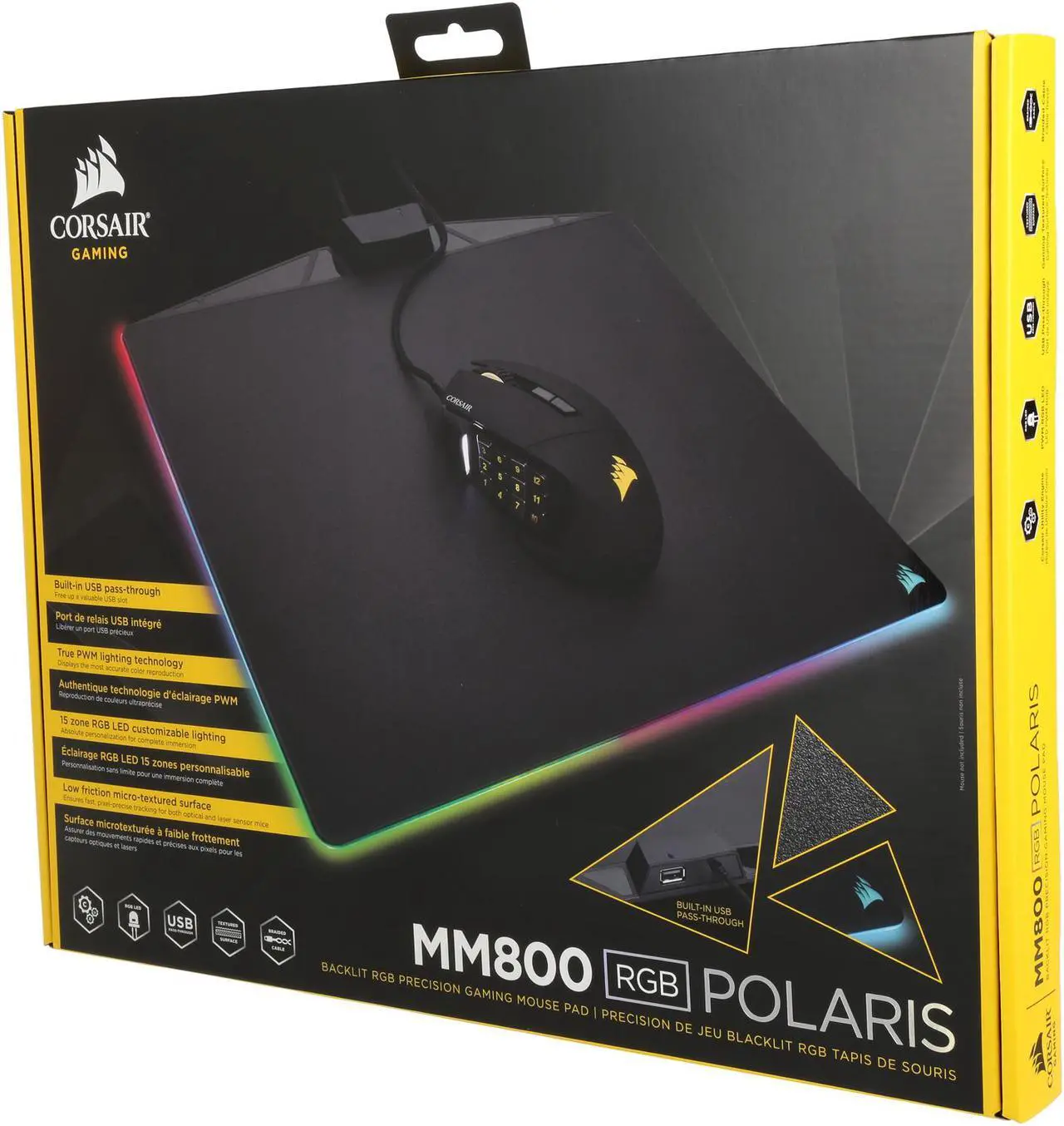Alt view image 18 of 20 - Corsair Gaming MM800 RGB Polaris Mouse Pad
