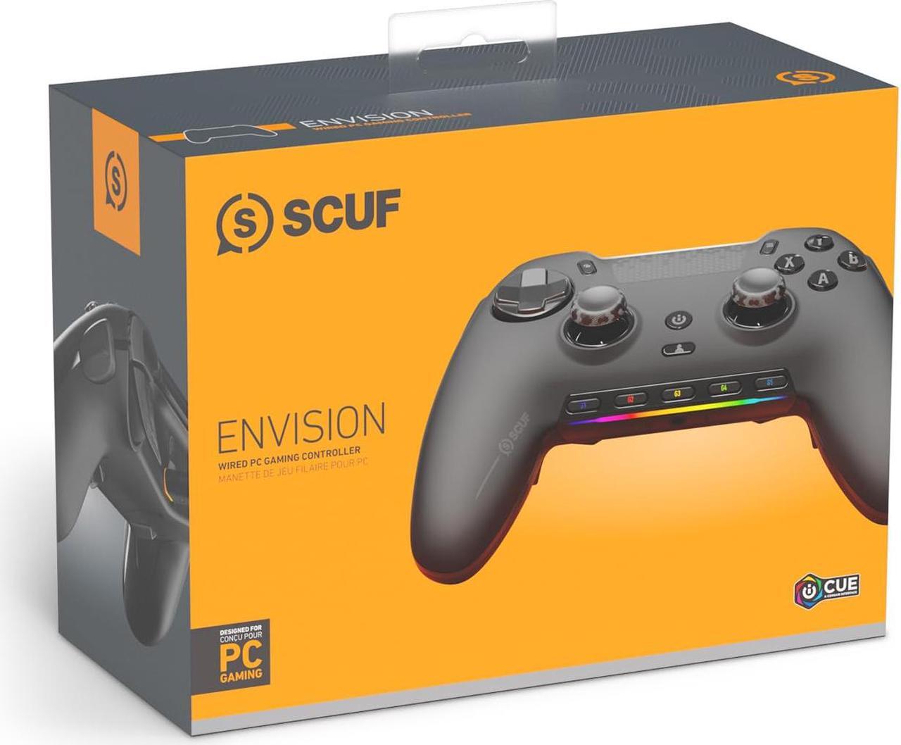 Alt view image 5 of 5 - SCUF ENVISION Wired Gaming Controller for PC - Five Remappable G-Keys - Remappable Back Paddles - iCUE Compatible - Black