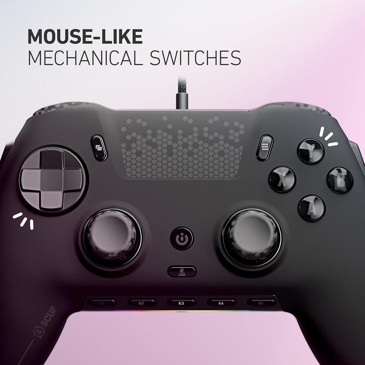 Alt view image 4 of 5 - SCUF ENVISION Wired Gaming Controller for PC - Five Remappable G-Keys - Remappable Back Paddles - iCUE Compatible - Black