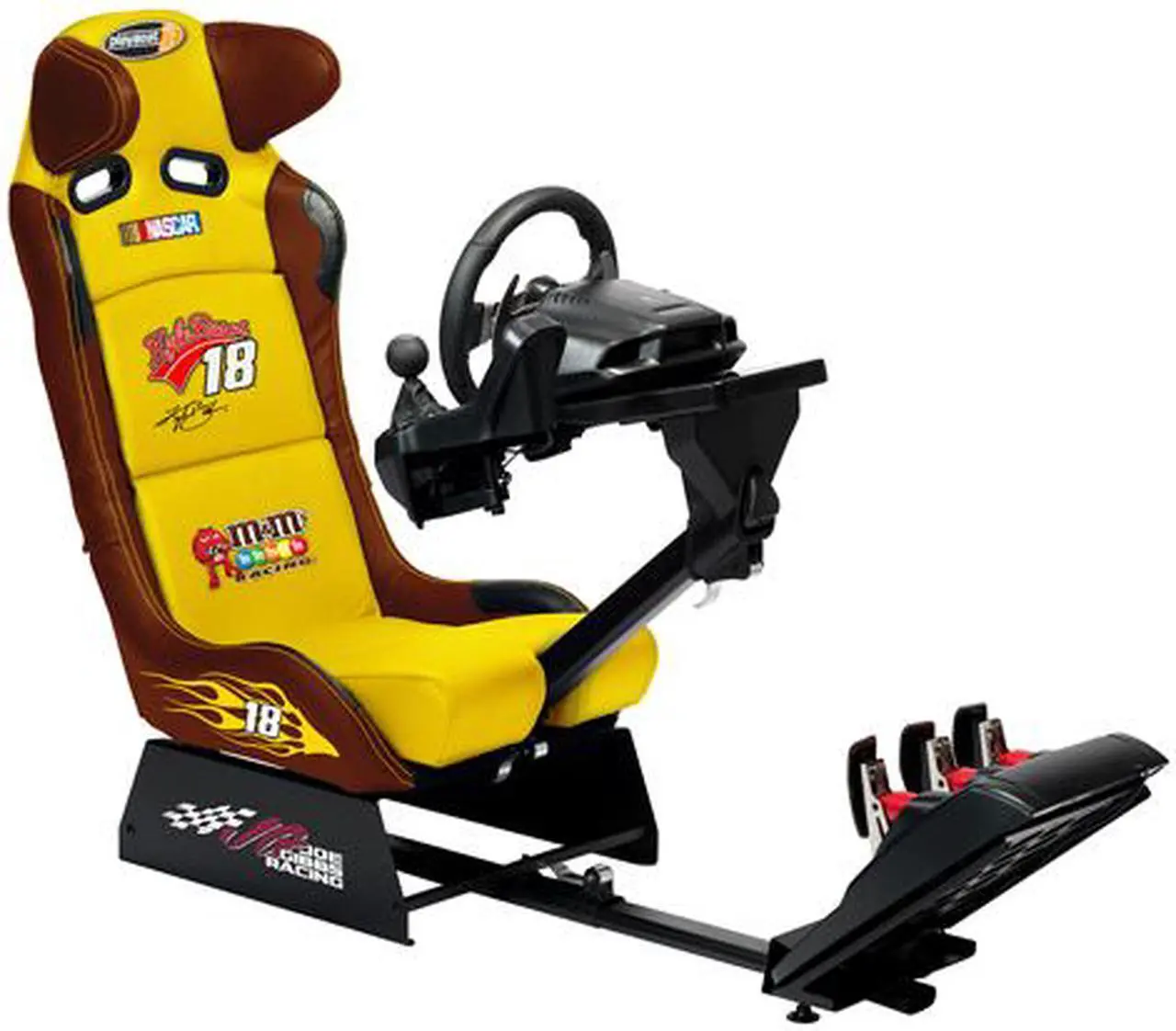 Alt view image 2 of 4 - Playseat 11005 NASCAR #18 Kyle Busch M&M's Video Game Racing Seat