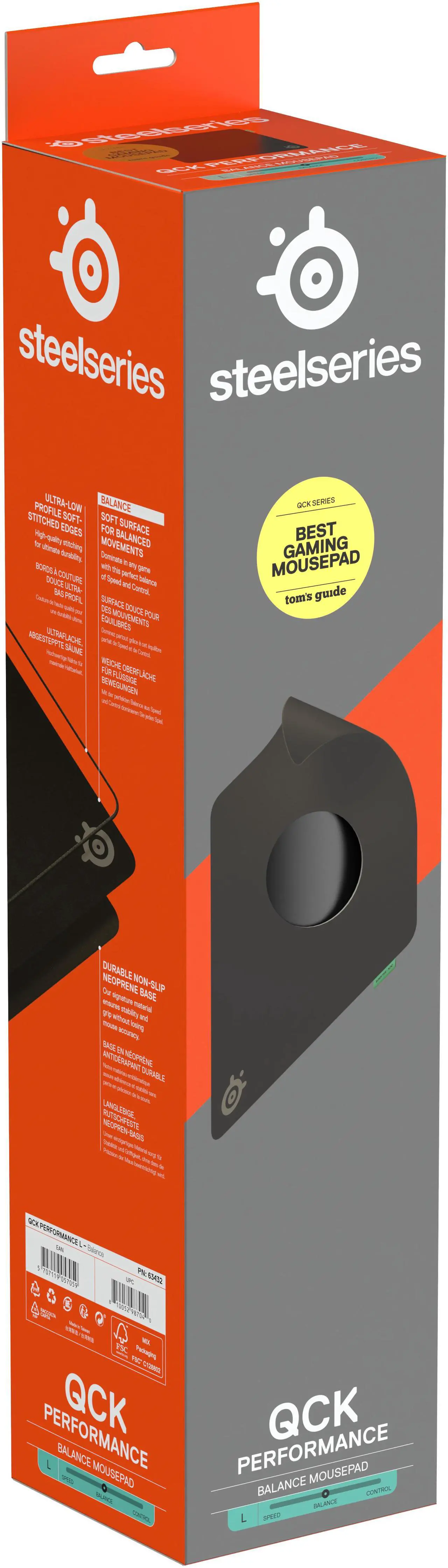 Alt view image 13 of 14 - SteelSeries QcK Performance L - Balance Mouse Mat