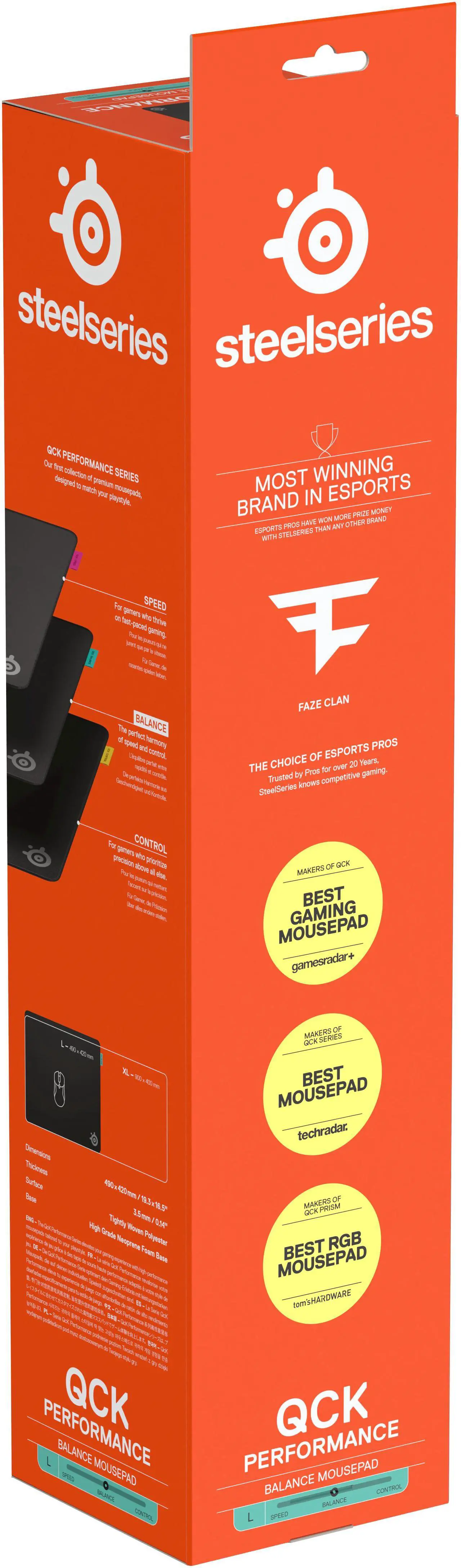 Alt view image 14 of 14 - SteelSeries QcK Performance L - Balance Mouse Mat