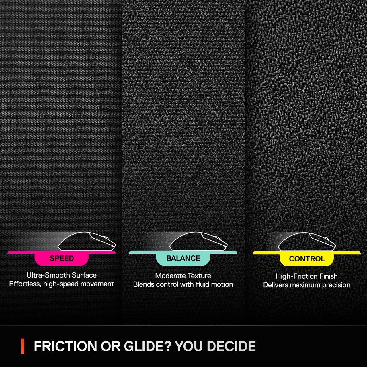 Alt view image 7 of 14 - SteelSeries QcK Performance L - Speed Mouse Mat