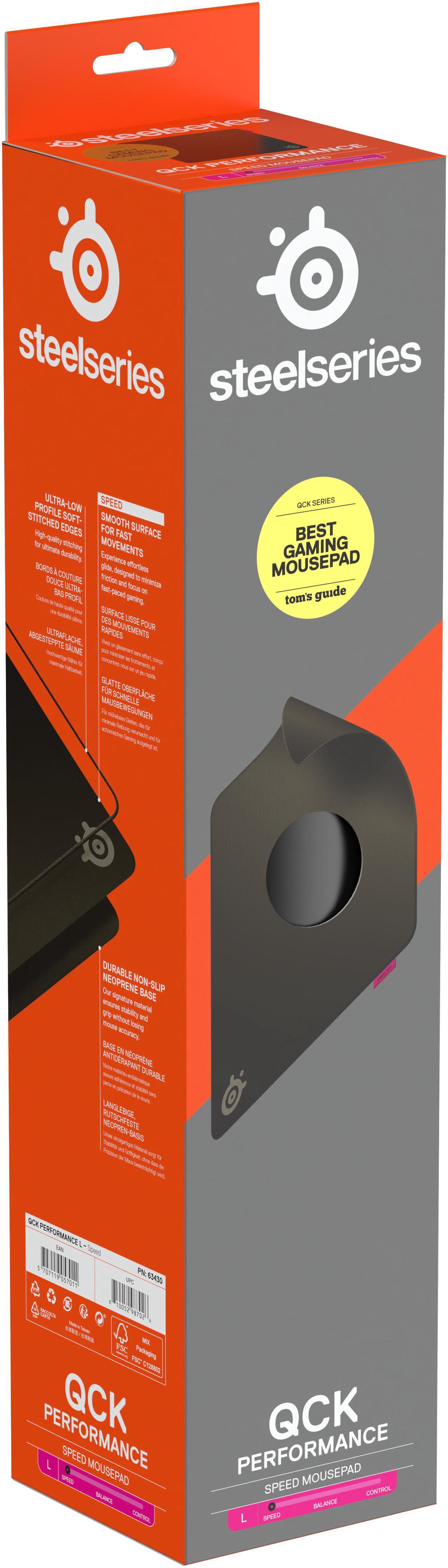 Alt view image 6 of 14 - SteelSeries QcK Performance L - Speed Mouse Mat