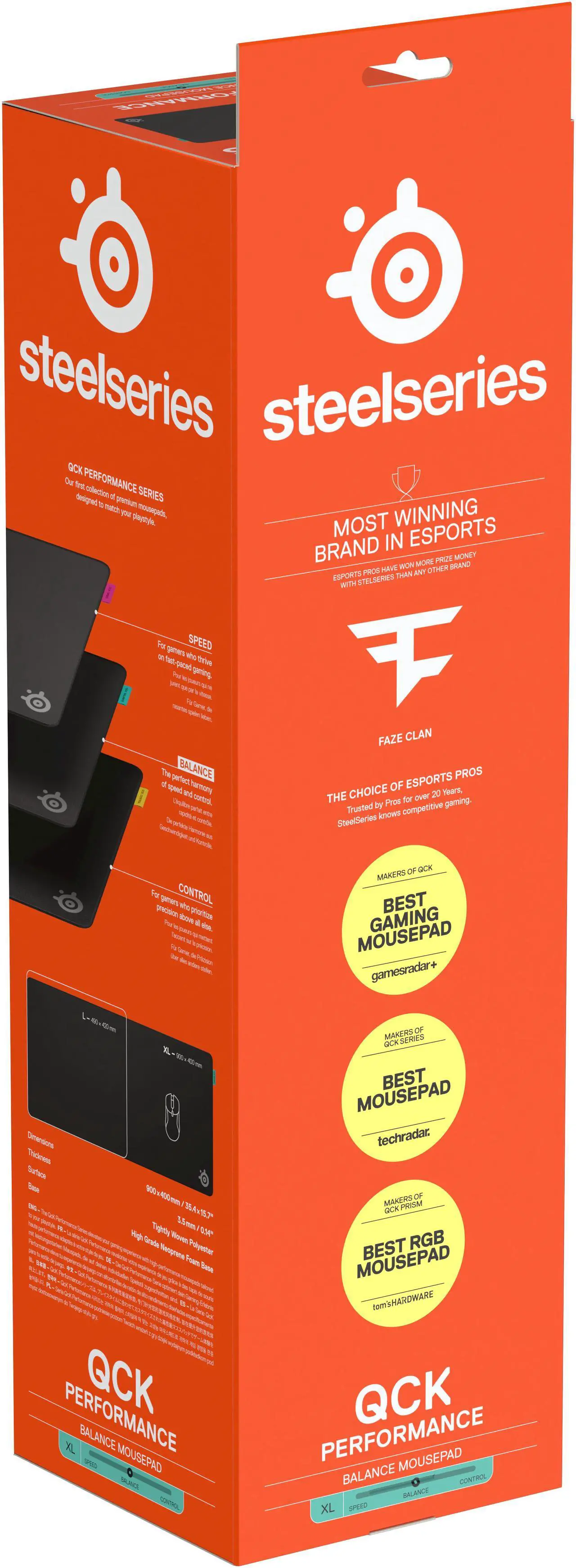 Alt view image 5 of 14 - SteelSeries QcK Balance XL Mouse Mat
