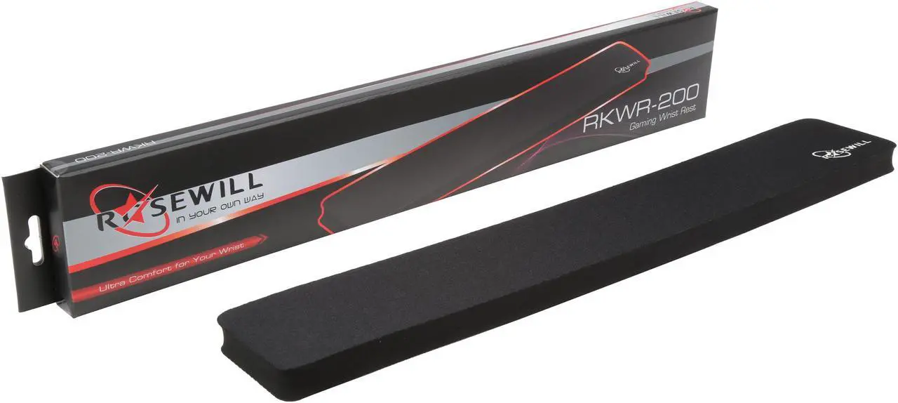Alt view image 4 of 7 - Rosewill Wrist Rest for Standard Keyboards and Mechanical Keyboards 0.75" x 19.50" x 3.00" - RKWR-200