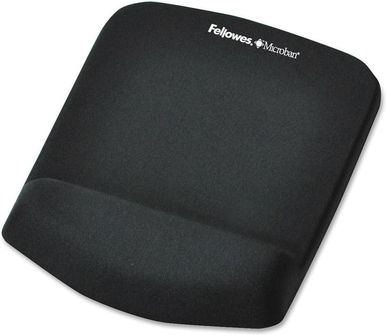 Fellowes PlushTouch Mouse Pad/Wrist Rest with FoamFusion Technology - Black