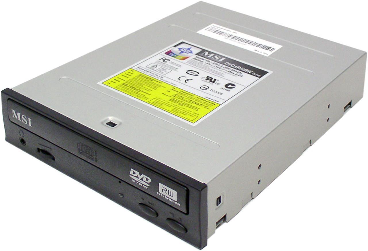Main image of MSI DVD Burner 4X DVD+R 2.4X DVD+RW 4X DVD-R 2X DVD-RW 12X DVD-ROM 24X CD-R 10X CD-RW 40X CD-ROM Black IDE Model DR4-A BLACK