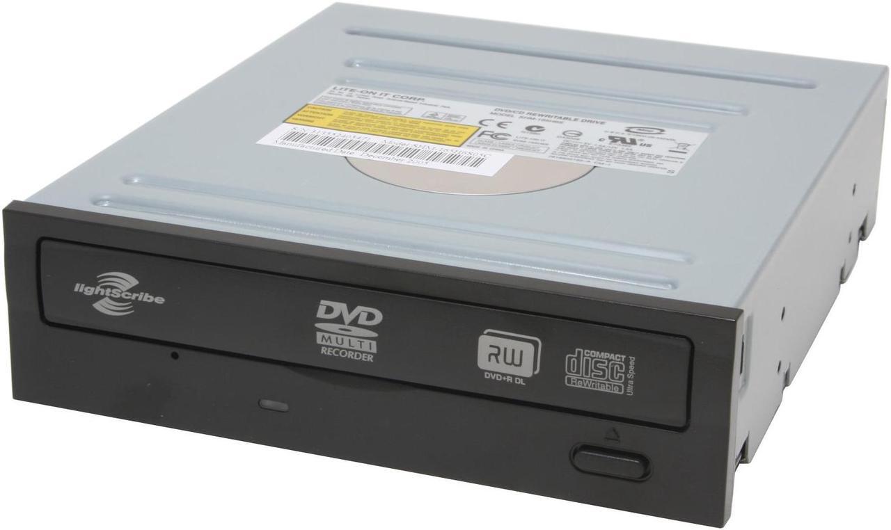 Main image of LITE-ON Black 16X DVD+R 8X DVD+RW 8X DVD+R DL 16X DVD-R 6X DVD-RW 5X DVD-RAM 16X DVD-ROM 48X CD-R 24X CD-RW 48X CD-ROM 2M Cache ATAPI/E-IDE DVD Burner With LightScribe - OEM