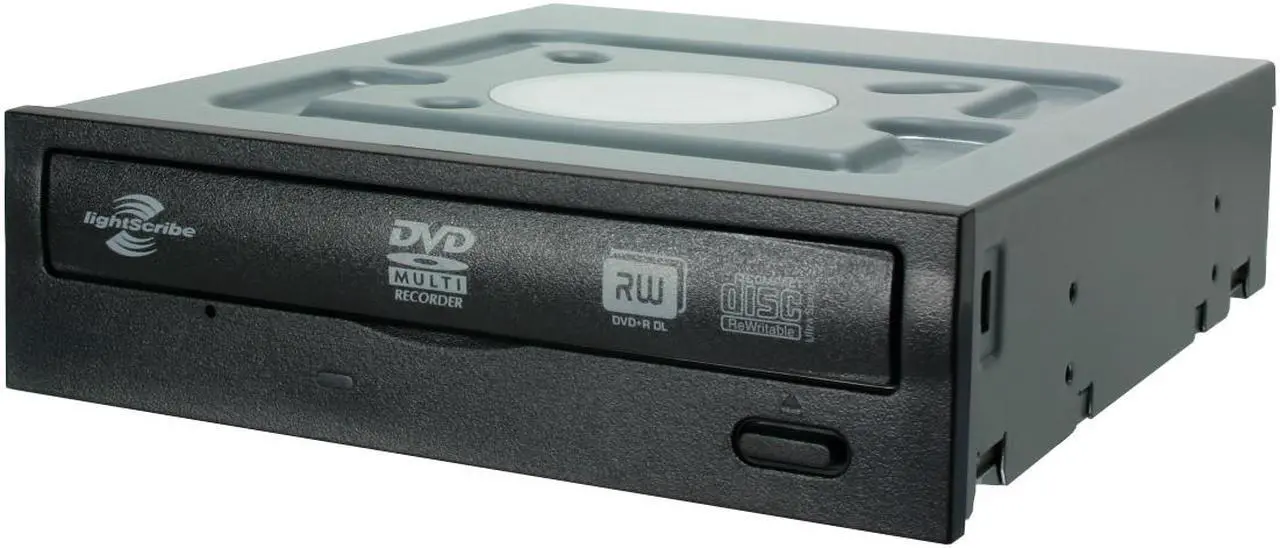 Main image of LITE-ON Black 20X DVD+R 8X DVD+RW 8X DVD+R DL 20X DVD-R 6X DVD-RW 12X DVD-RAM 16X DVD-ROM 48X CD-R 32X CD-RW 48X CD-ROM 2MB Cache SATA DVD Burner with LightScribe - OEM