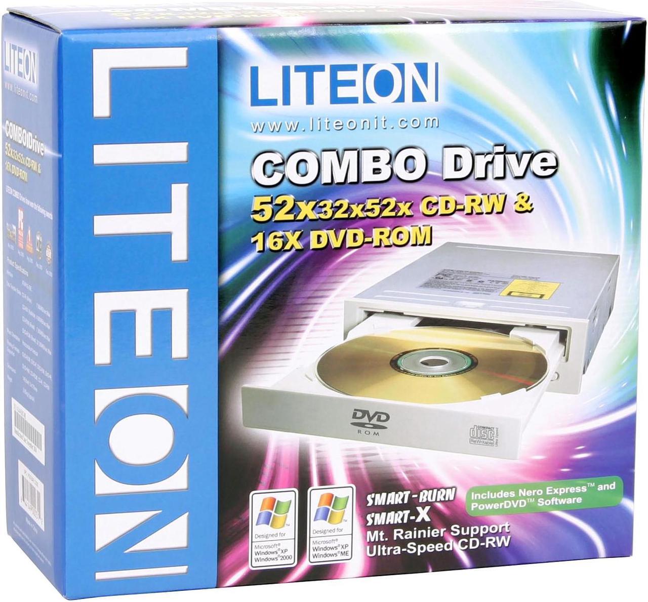 Alt view image 4 of 4 - LITE-ON Combo Drive 16X DVD-ROM 52X CD-R 32X CD-RW 52X CD-ROM Beige IDE Model SOHC - 5235K