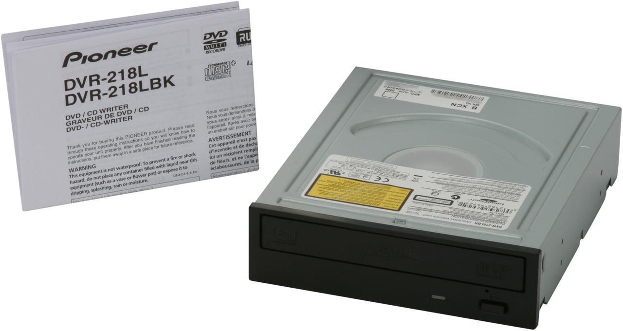 Alt view image 10 of 10 - Pioneer CD/DVD Burner 22X DVD+R 8X DVD+RW 12X DVD+R DL 22X DVD-R 6X DVD-RW 40X CD-R 32X CD-RW Black SATA Model DVR-218LBK LabelFlash Support - OEM