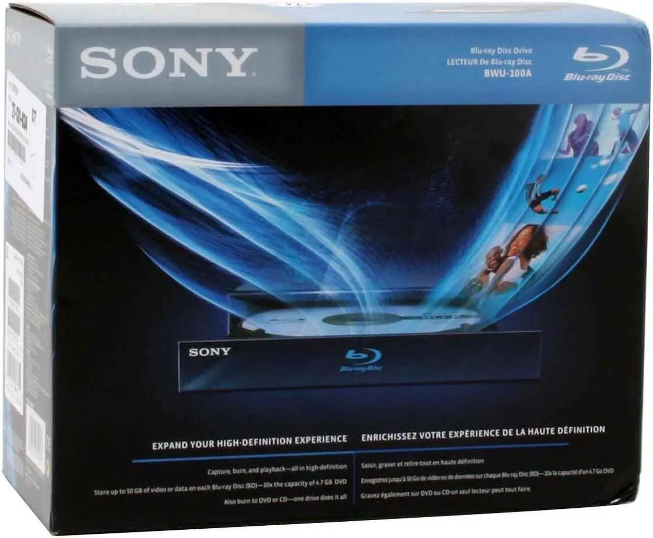 Alt view image 5 of 5 - SONY 8X DVD+R 5X DVD-RAM 2X BD-ROM 8MB Cache IDE/EIDE Internal Blu-ray Burner Blu-ray DVD Burner w/ 5X DVD-RAM Write Model BWU-100A