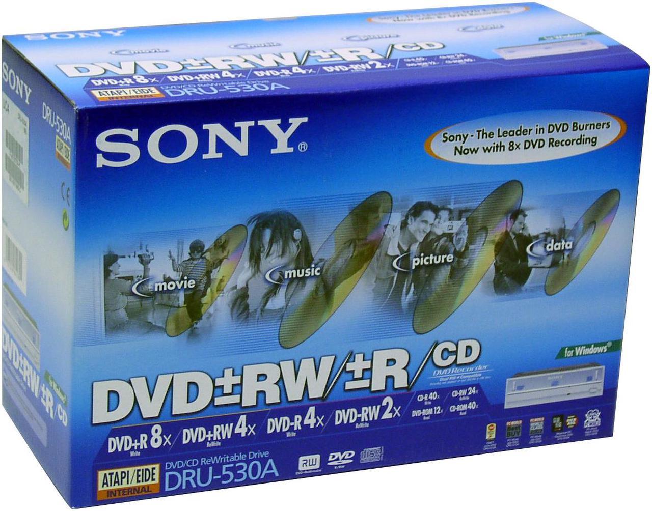 Alt view image 4 of 4 - SONY DVD Burner 8X DVD+R 4X DVD+RW 4X DVD-R 2X DVD-RW 12X DVD-ROM 40X CD-R 24X CD-RW 40X CD-ROM White IDE Model DRU-530A