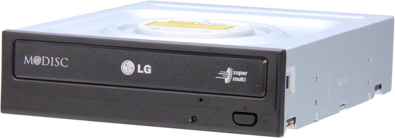 LG 24X DVD Burner - Bare Drive 24X DVD+R 8X DVD+RW 8X DVD+R DL 24X DVD-R 6X DVD-RW 16X DVD-ROM 48X CD-R 24X CD-RW 48X CD-ROM Black SATA Model GH24NS95