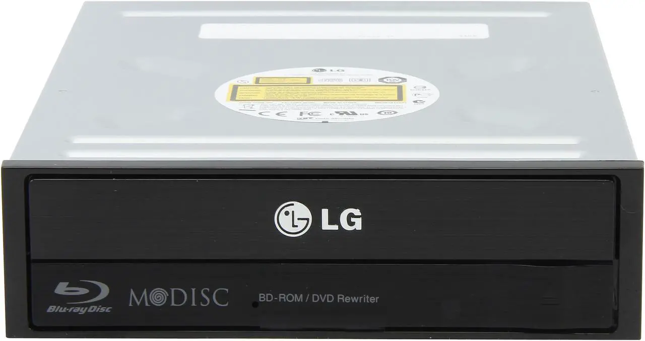 Alt view image 2 of 5 - LG Black 12X BD-ROM 16X DVD-ROM 48X CD-ROM SATA Internal Blu-ray Disc Drive Model UH12NS30