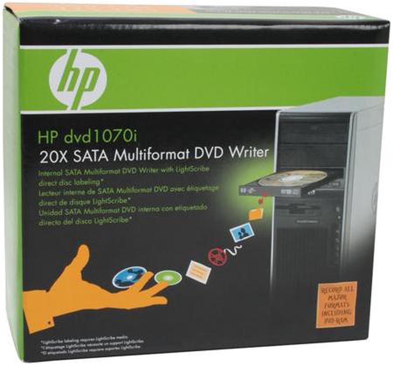 Alt view image 6 of 6 - HP 20X DVD±R DVD Burner with LightScribe 20X DVD+R 8X DVD+RW 8X DVD+R DL 20X DVD-R 6X DVD-RW 16X DVD-ROM 48X CD-R 32X CD-RW 48X CD-ROM Black SATA Model DVD1070i LightScribe Support
