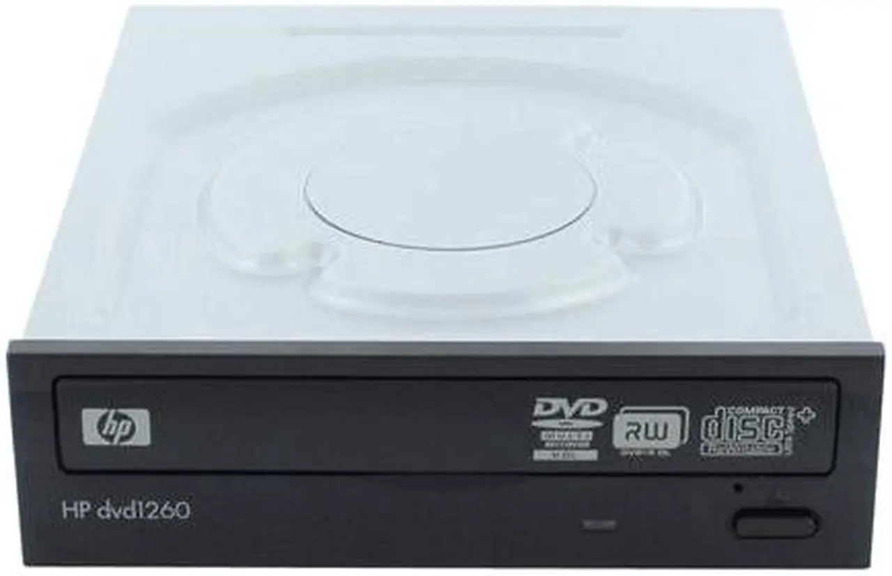 Alt view image 8 of 14 - HP 24X Multiformat DVD Writer 24X DVD+R 8X DVD+RW 12X DVD+R DL 24X DVD-R 6X DVD-RW 16X DVD-ROM 48X CD-R 32X CD-RW 48X CD-ROM Black SATA Model 1260i