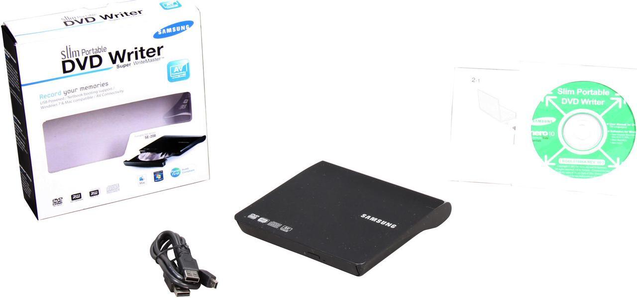 Alt view image 6 of 6 - SAMSUNG USB 2.0 Slim External DVD Writer Model SE-208AB/TSBS