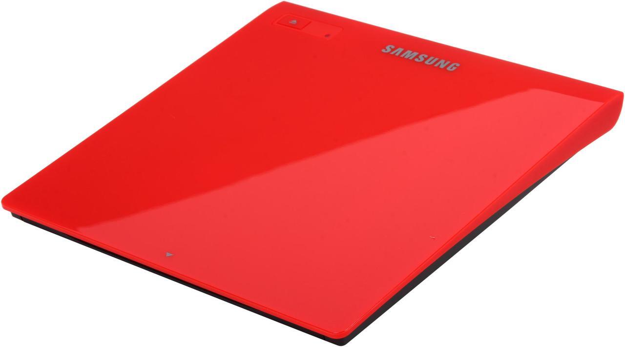 Main image of SAMSUNG Ultra-Slim Optical Drives Red, M-Disc Support, MAC OS X compatible Model SE-208GB/RSRD