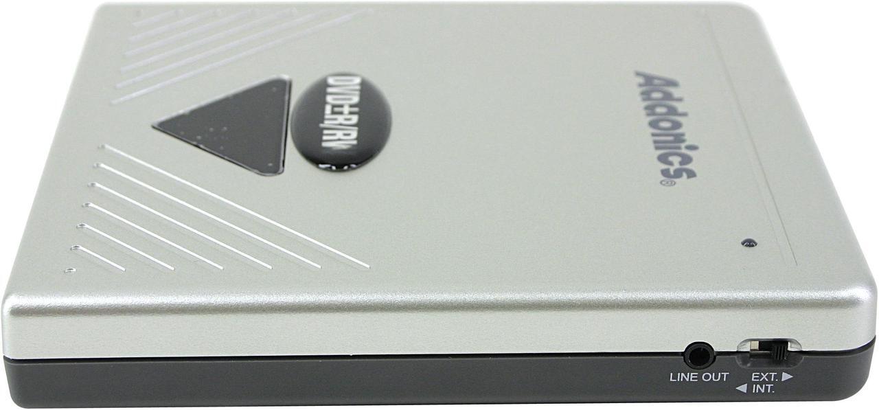 Alt view image 3 of 6 - Addonics USB 2.0 External Slim DVD Burner Model AEPMRW44U