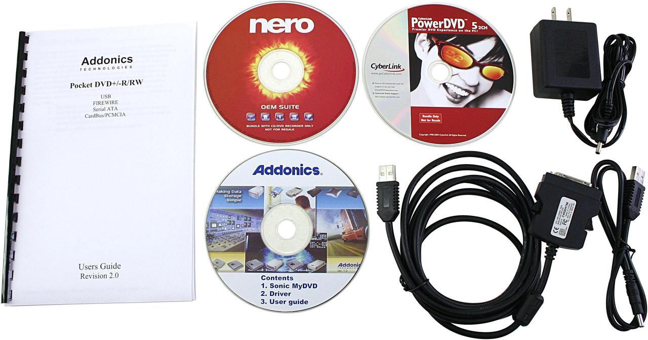 Alt view image 5 of 6 - Addonics USB 2.0 External Slim DVD Burner Model AEPMRW44U