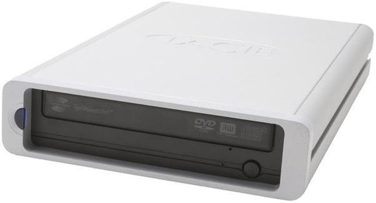 Main image of LACIE Black 16X DVD+R 8X DVD+RW 8X DVD+R DL 16X DVD-R 6X DVD-RW 16X DVD-ROM 48X CD-R 32X CD-RW 48X CD-ROM 2M Cache IEEE 1394 / USB 2.0 External DVD Burner with LightScribe Model 300978
