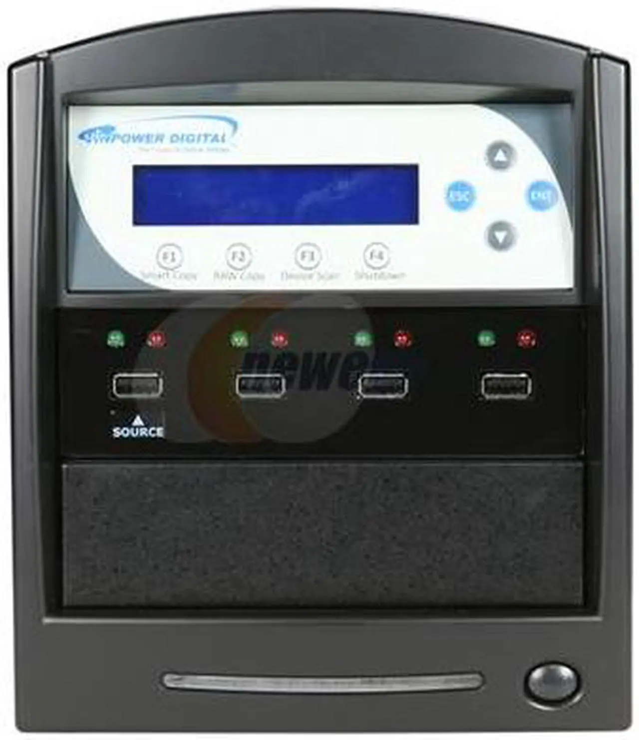 Alt view image 2 of 5 - VINPOWER Black 1 to 3 USBShark USB Flash Pen Drive Tower Duplicator Model USBShark-3T-BK