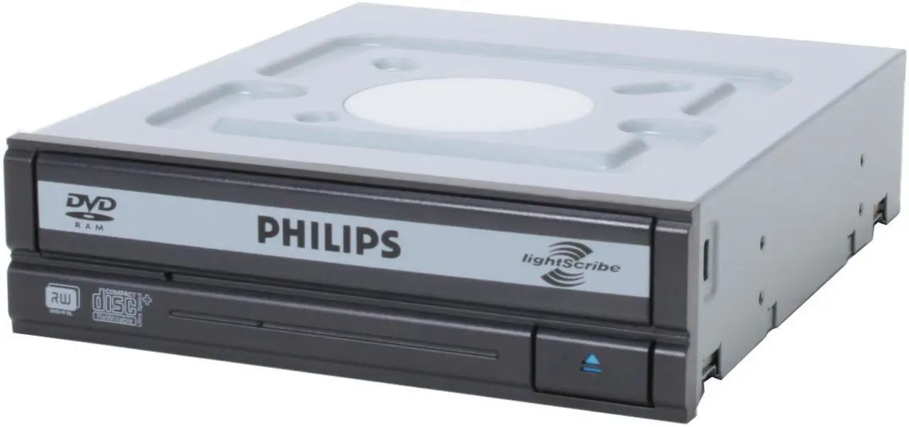 Main image of PHILIPS 20X DVD±R DVD Burner with LightScribe 20X DVD+R 8X DVD+RW 8X DVD+R DL 20X DVD-R 6X DVD-RW 16X DVD-ROM 48X CD-R 24X CD-RW 48X CD-ROM 2-Tone SATA Model SPD6104BD LightScribe Support