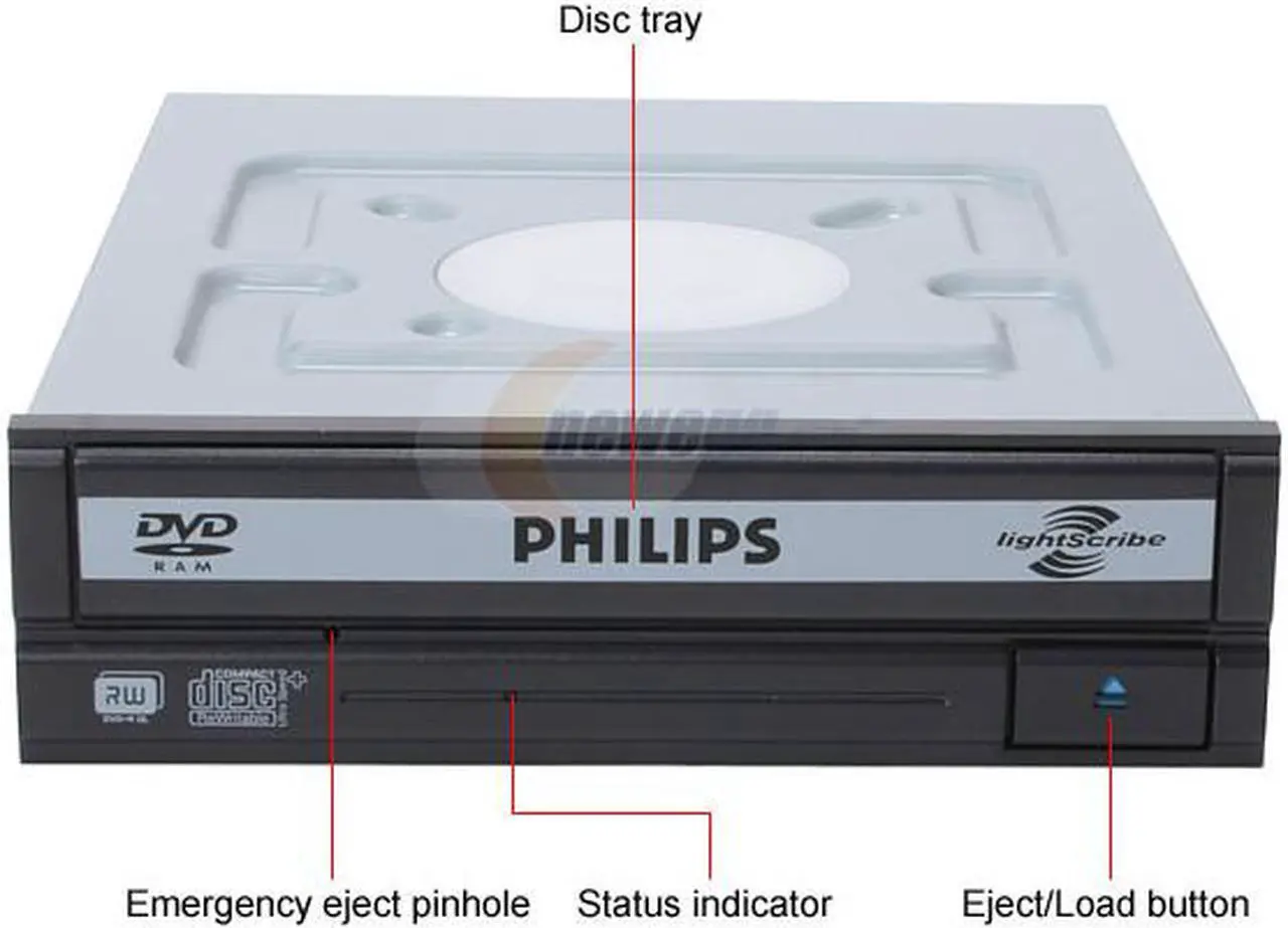 Alt view image 2 of 5 - PHILIPS 20X DVD±R DVD Burner with LightScribe 20X DVD+R 8X DVD+RW 8X DVD+R DL 20X DVD-R 6X DVD-RW 16X DVD-ROM 48X CD-R 24X CD-RW 48X CD-ROM 2-Tone SATA Model SPD6104BD LightScribe Support