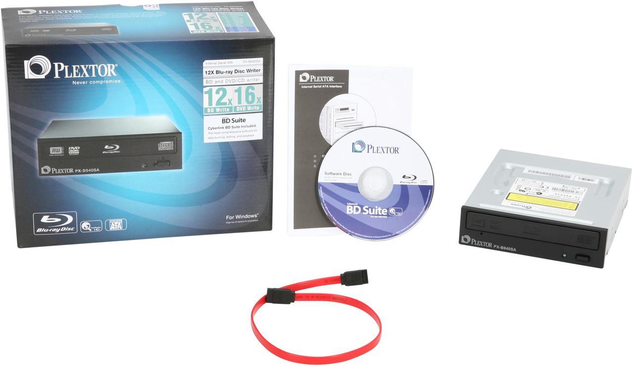 Alt view image 5 of 5 - PLEXTOR Black 12X BD-R 2X BD-RE 16X DVD+R 5X DVD-RAM 8X BD-ROM 4MB Cache SATA Blu-ray Disc Burner PX-B940SA-11