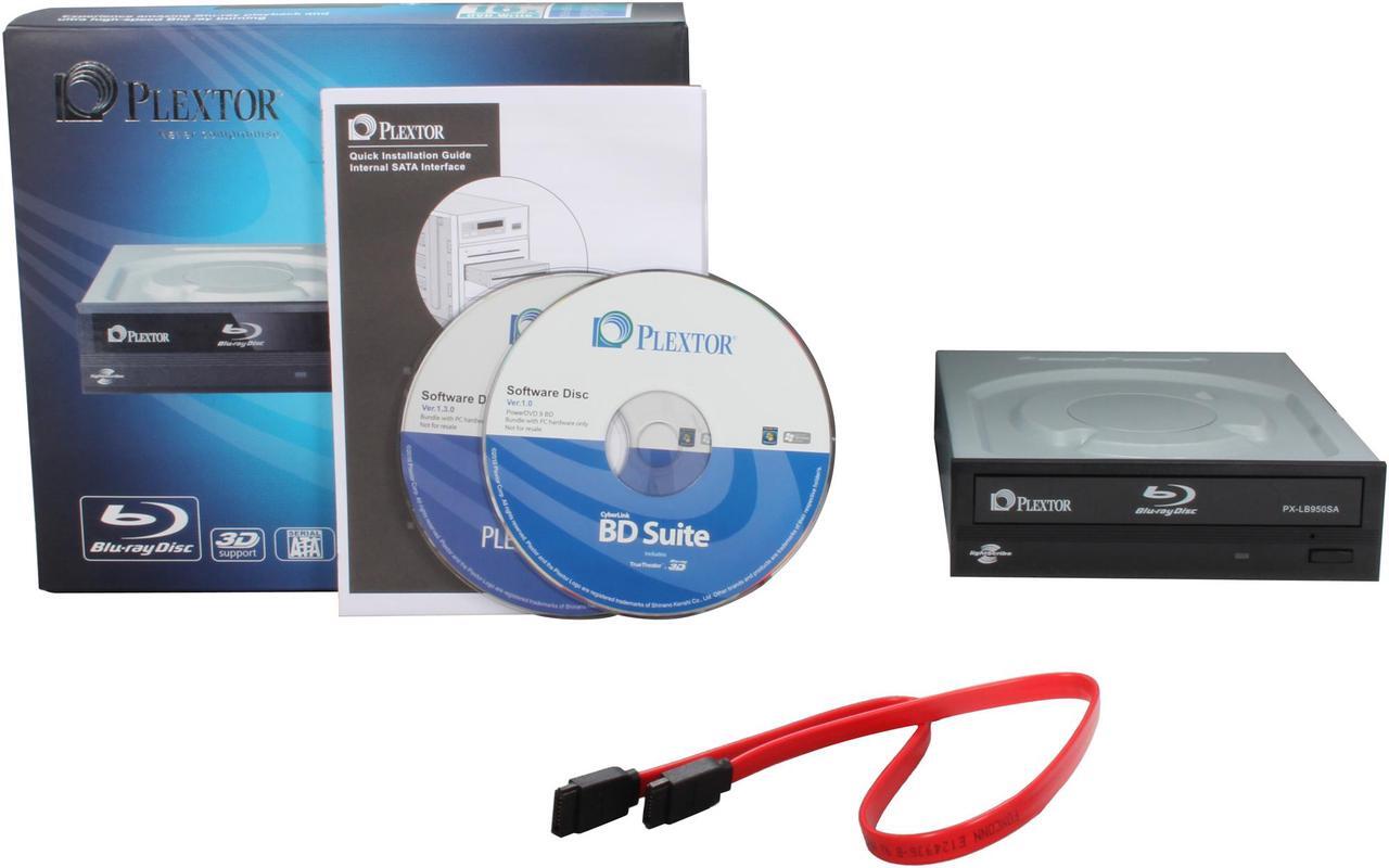 Alt view image 5 of 5 - PLEXTOR Black 12X BD-R 2X BD-RE 16X DVD+R 12X DVD-RAM 8X BD-ROM 8MB Cache SATA 12X Blu-ray Writer PX-LB950SA LightScribe Support