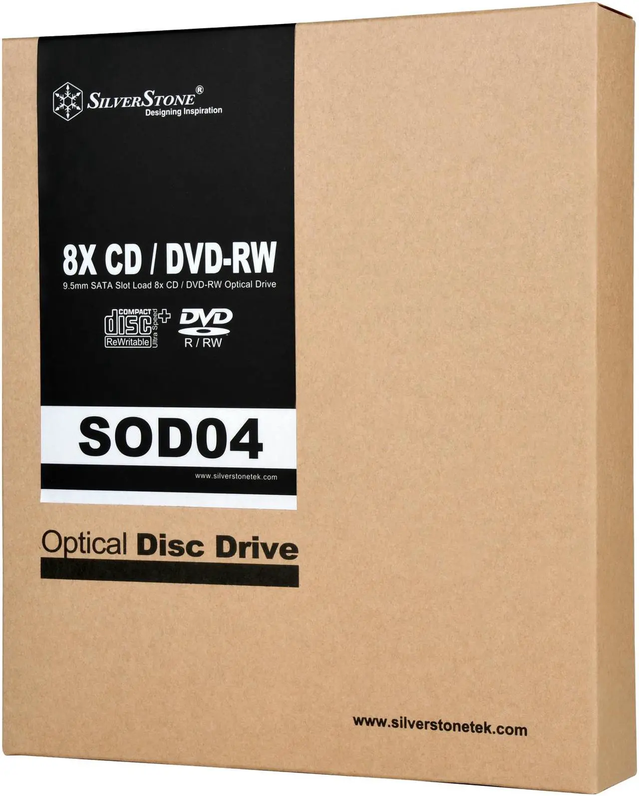 Alt view image 12 of 12 - Silverstone CD/DVD Burner 8X DVD+R 8X DVD+RW 6X DVD+R DL 8X DVD-R 6X DVD-RW 8X DVD-ROM 16X CD-RW 24X CD-ROM Black SATA Model SST-SOD04